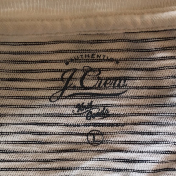 Brand New Striped White/Grey JCrew T-Shirt - Picture 4 of 4
